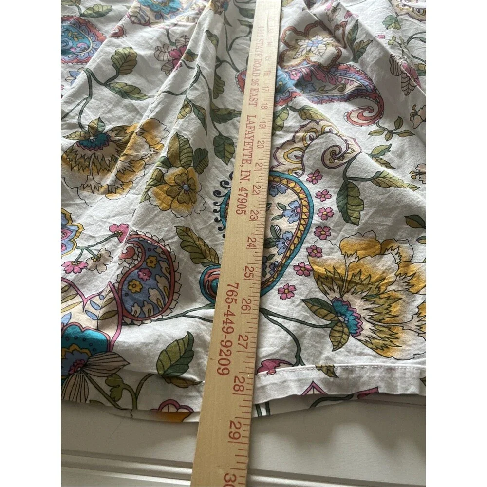 A.n.a Women's Paisley Skirt Size 14 Multicolor Elastic Waist Pull On Mid Length